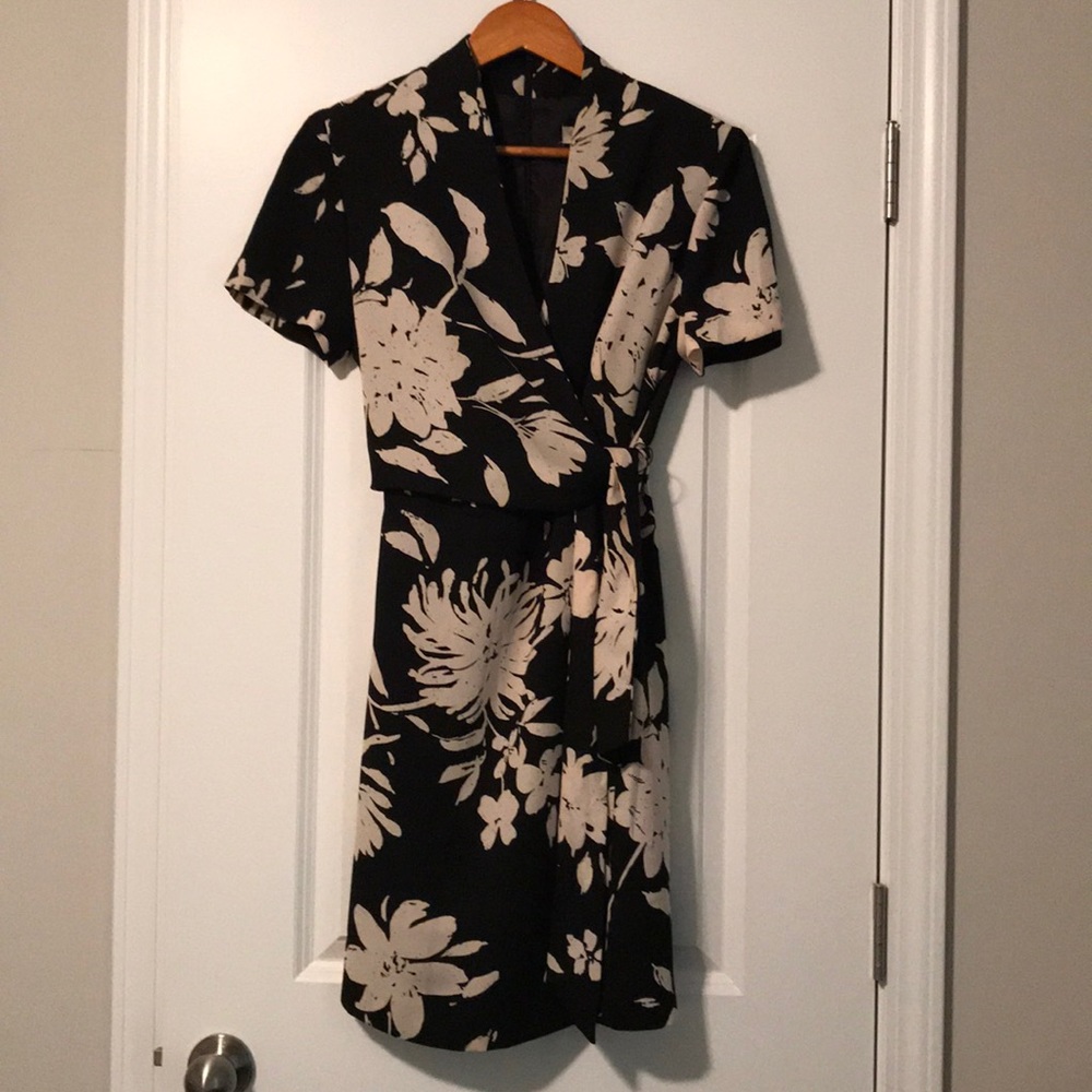 Coldwater creek dress black floral